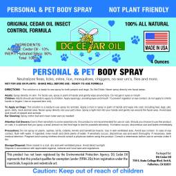 DG Personal and Pet cedar oil pest control spray 4 ounce travel